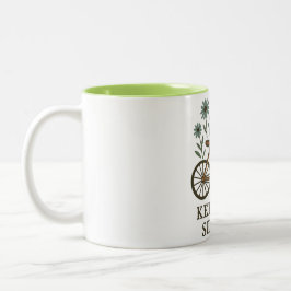 Caneca De Café Em Dois Tons Design de Citação da Natureza Minimalista