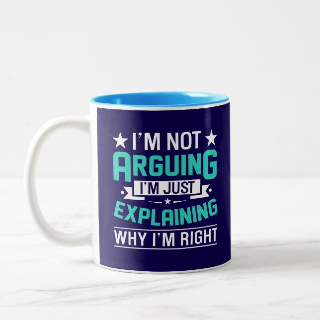 Caneca De Café Em Dois Tons Design de Citação Engraçada e Sarcástica (Esquerda)