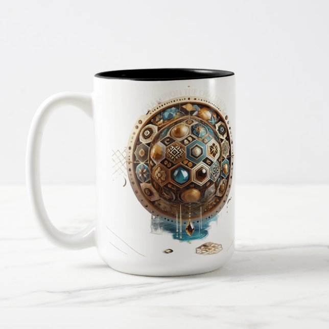 Caneca De Café Em Dois Tons design de cobrir de copo especial (Esquerda)