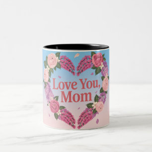 Caneca De Café Em Dois Tons Design de feliz dia de as mães de presentes de 