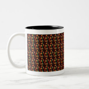 Caneca De Café Em Dois Tons Design de flor solar