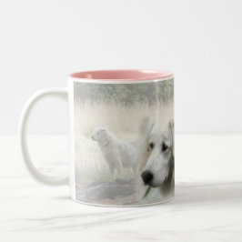 Caneca De Café Em Dois Tons design de guardas Maremma sheepdog