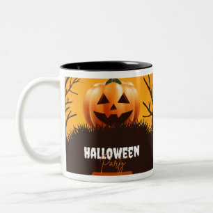 Caneca De Café Em Dois Tons Design de Halloween