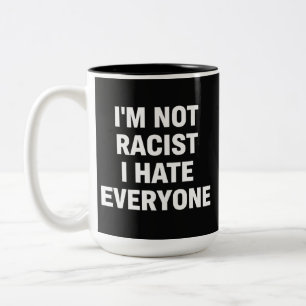 Caneca De Café Em Dois Tons Design de Humor Sarcástico - Citação Anti-Social E