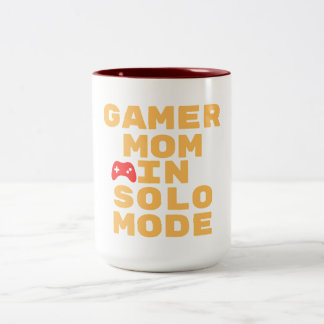Caneca De Café Em Dois Tons Design de Jogos em Modo Solo para Mãe Gamer