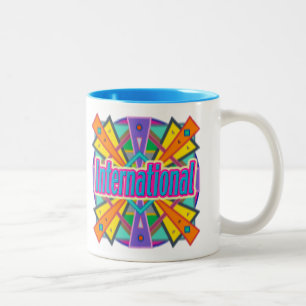 Caneca De Café Em Dois Tons Design de Joy Copa Internacional