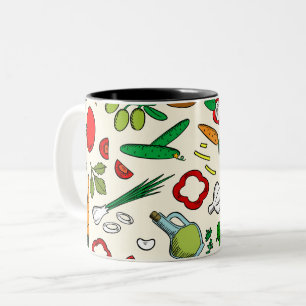 Caneca De Café Em Dois Tons Design de Mug de Café de Dois Toneladas de Veget