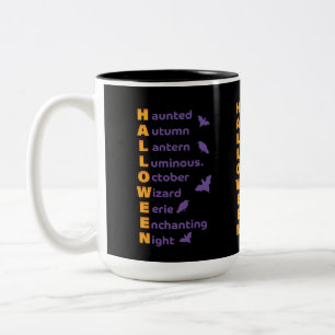 Caneca De Café Em Dois Tons Design de Mug legal do Halloween