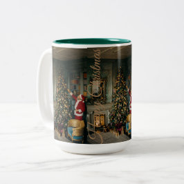 Caneca De Café Em Dois Tons Design de Natal