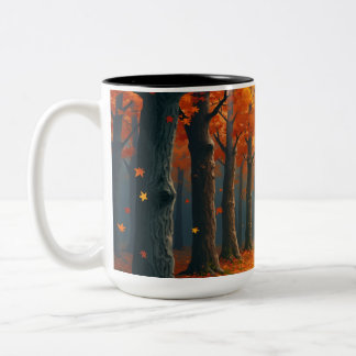 Caneca De Café Em Dois Tons Design de queda