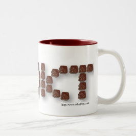 Caneca De Café Em Dois Tons Design de Slogan de Doce de Chocolate Fofo Viciant