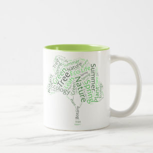 Caneca De Café Em Dois Tons Design de texto - Árvore ECO