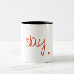 Caneca De Café Em Dois Tons Design de Tipografia Fabulosa e Fabulosa
