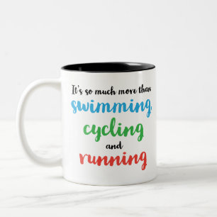 Caneca De Café Em Dois Tons design de Triathlon legal e original para triatlet
