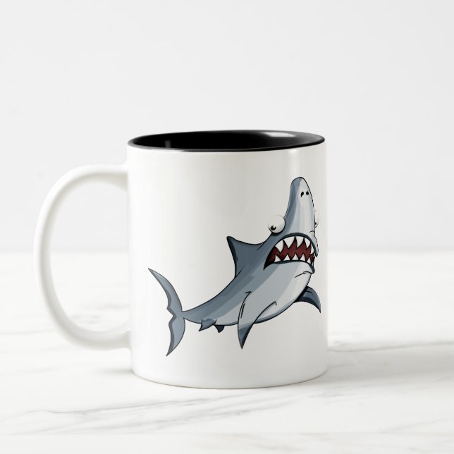 Caneca De Café Em Dois Tons Design de tubarão (Esquerda)