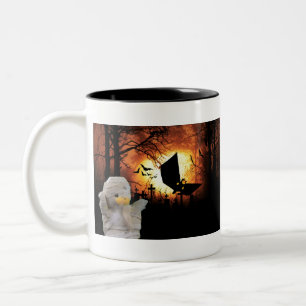 Caneca De Café Em Dois Tons Design divertido para o Halloween