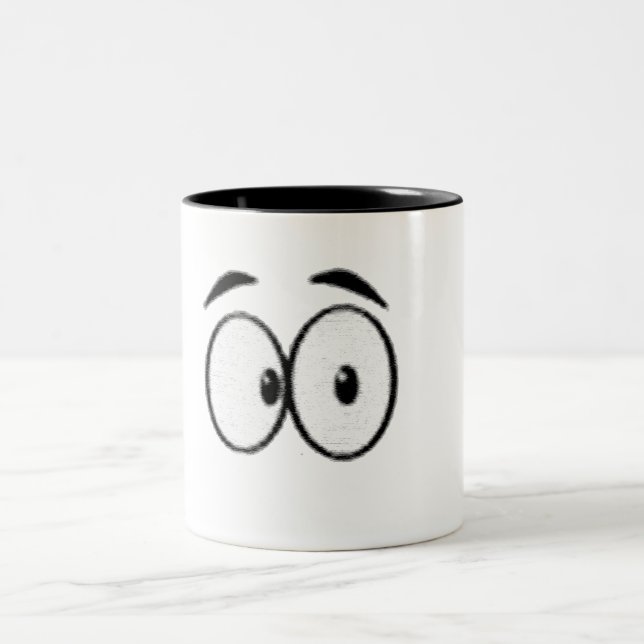 Caneca De Café Em Dois Tons design do humor confuso (Centro)
