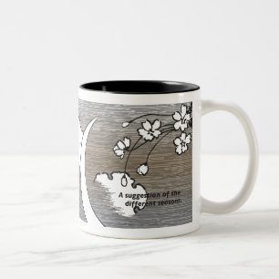 Caneca De Café Em Dois Tons Design do japonês/tradução do século XIX, esta
