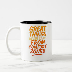 Caneca De Café Em Dois Tons Design do seu destino - Tipografia Motivacional