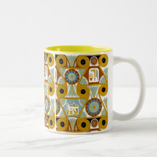 Caneca De Café Em Dois Tons Design egípcio #1 em Emporio Moffa