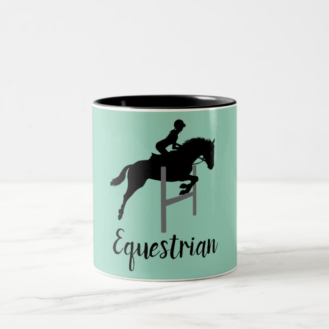 Caneca De Café Em Dois Tons Design equestre (Centro)