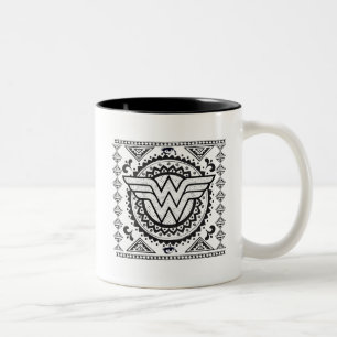 Caneca De Café Em Dois Tons Design espiritual de Mulher Maravilha