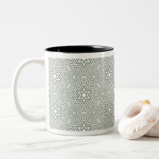Caneca De Café Em Dois Tons design geométrica moderna