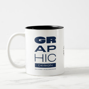 Caneca De Café Em Dois Tons Design Gráfico Kean MGC