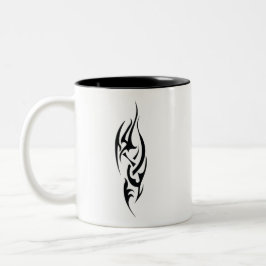 Caneca De Café Em Dois Tons Design Inspirado em Arte de Tatuagem Tradicional