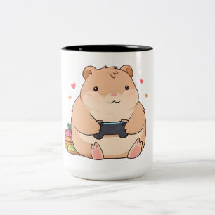 Caneca De Café Em Dois Tons Design Kawaii Capivara Gamer Fofa