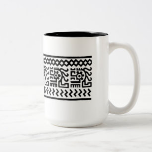 Caneca De Café Em Dois Tons Design mexicano antigo - Mug