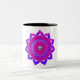 Caneca De Café Em Dois Tons Design Místico Único