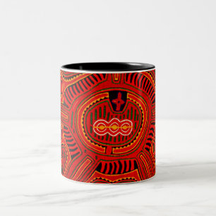 Caneca De Café Em Dois Tons Design Mola por índios San Blas
