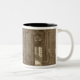 Caneca De Café Em Dois Tons Design para um Bedchamber com uma cama do estado,
