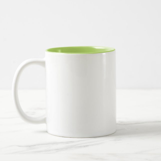 Caneca De Café Em Dois Tons Design simples personalizado branco Adicionar Foto (Esquerda)