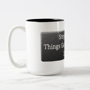 Caneca De Café Em Dois Tons Design Sobre A Realização Na Vida Significa Para