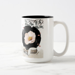 Caneca De Café Em Dois Tons Design tradicional coreano