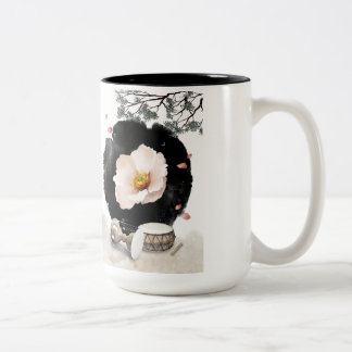 Caneca De Café Em Dois Tons Design tradicional coreano