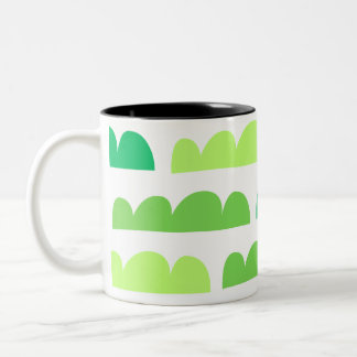 Caneca De Café Em Dois Tons Design Verde Moderno