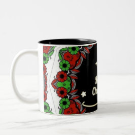 Caneca De Café Em Dois Tons Designs de mandala Feliz Natal