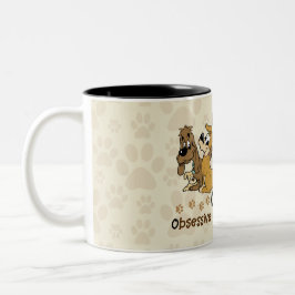Caneca De Café Em Dois Tons Desordem canina obsessiva de OCD