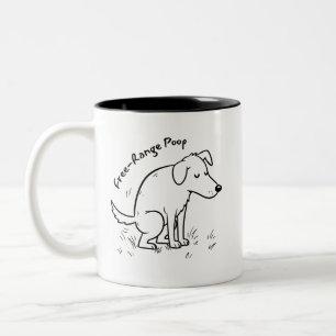 Caneca De Café Em Dois Tons Desperdícios Humorosos De Cães De Pop De Intervalo