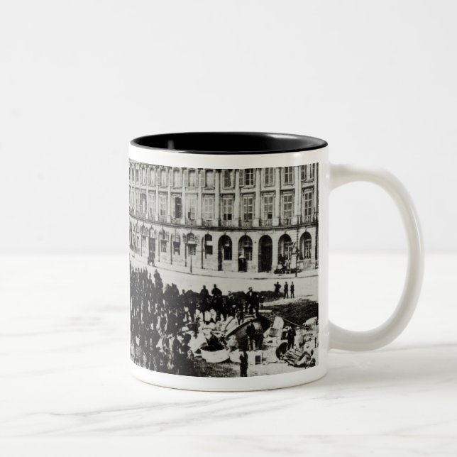 Caneca De Café Em Dois Tons Destruição da coluna de Vendome (Direita)