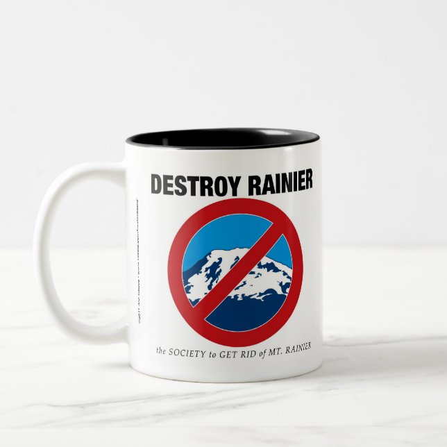Caneca De Café Em Dois Tons Destruir Rainier Coffee Mug (Esquerda)