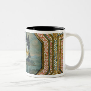 Caneca De Café Em Dois Tons Detalhe da decoração do teto no salão de beleza