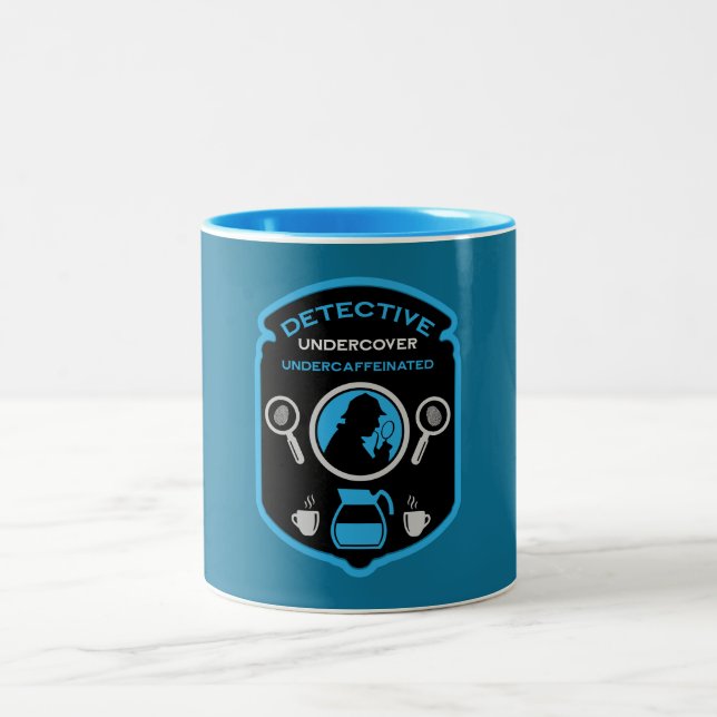 Caneca De Café Em Dois Tons Detetive Themed Coffee (Centro)