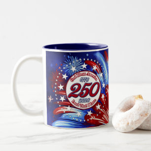 Caneca De Café Em Dois Tons Deus Abençoe a América Terra Que Eu Amo Gráfico Br