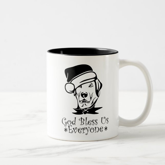 Caneca De Café Em Dois Tons deus abençoe a todos (Direita)