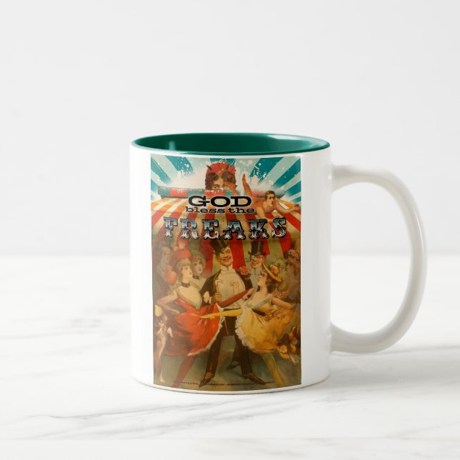 Caneca De Café Em Dois Tons Deus abençoe os anormais 2 (Direita)