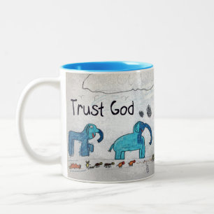 Caneca De Café Em Dois Tons Deus da confiança